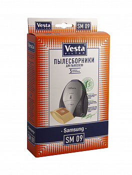 SM09 Мешки пылесборники Vesta Filter бумажные для SAMSUNG VP95 (5 мешков)