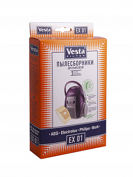 EX01 Мешки для пылесосов Electrolux, Philips, тип-S-BAG, 5 шт.